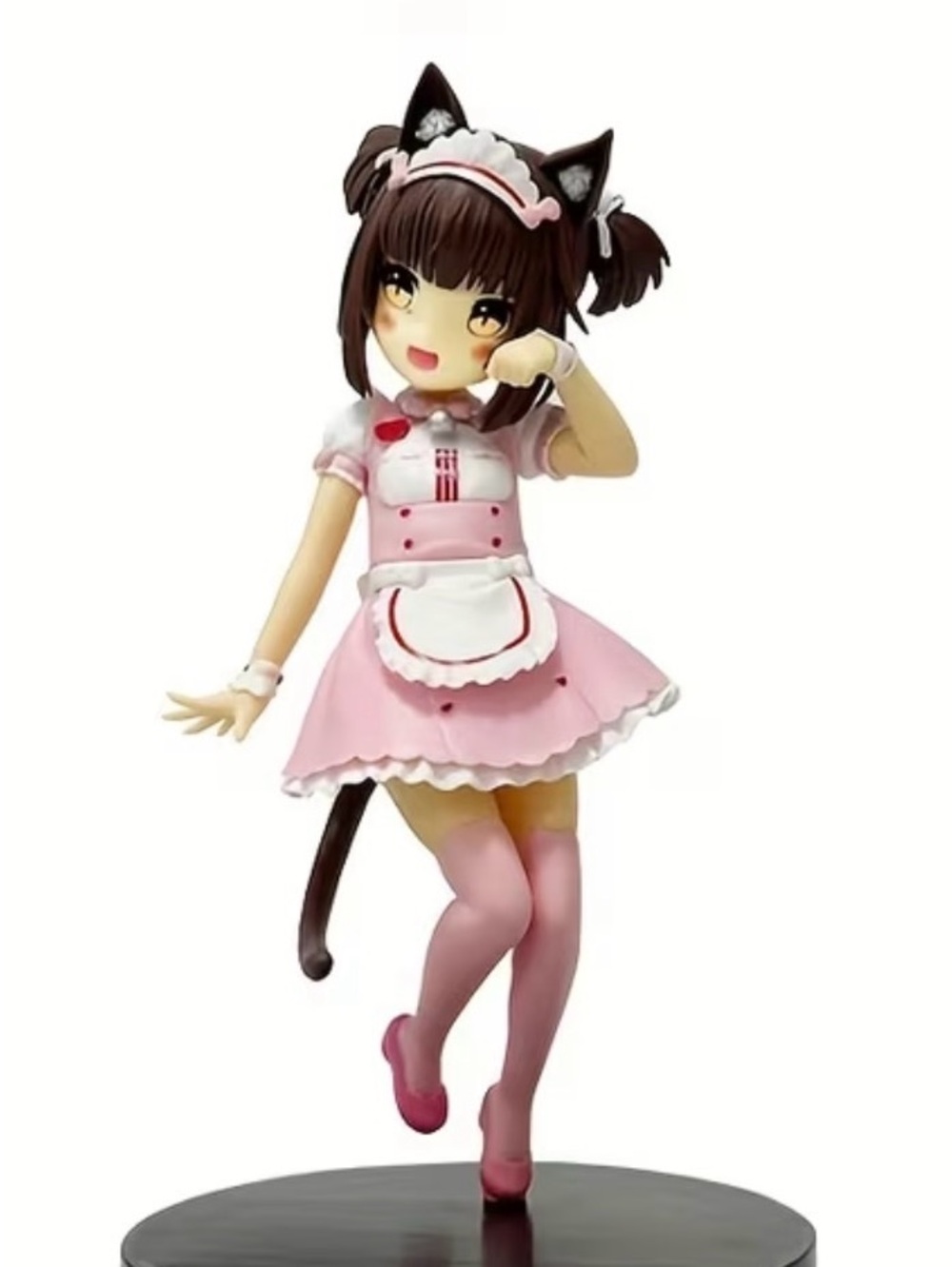 Kawaii Catgirl Maid Figurine in Pink